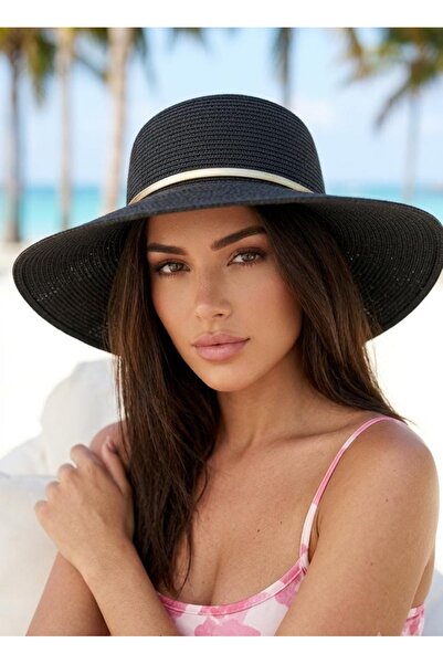 LAGRANZE Women's Straw Hat with Flower Accessories