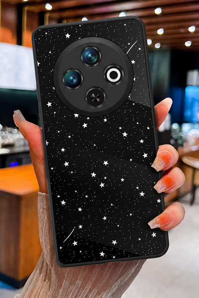 TECNO Spark 30C Uyumlu Kayan Yıldız Gecesi Desenli Parlak Baskılı Kamera Koru...