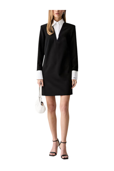 Karl Lagerfeld Γυναικείο Φόρεμα Μαύρο B3W13043-101 White/Black