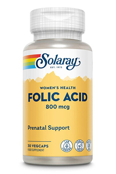 Solaray Folic Acid 30cps vegetale Secom,