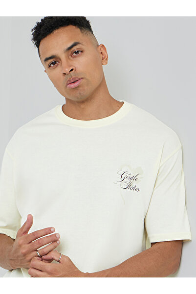 Styli Men Graphic Print Oversized Jersey T-Shirt