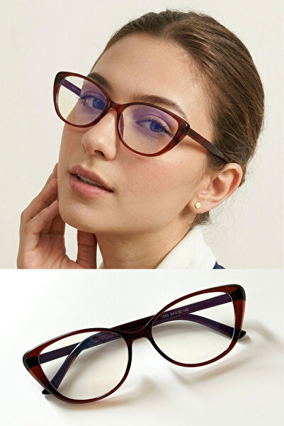LUNE EYEWEAR KATE OVAL KARE MAVİ IŞIK KORUMALI ŞEFFAF GÖZLÜK