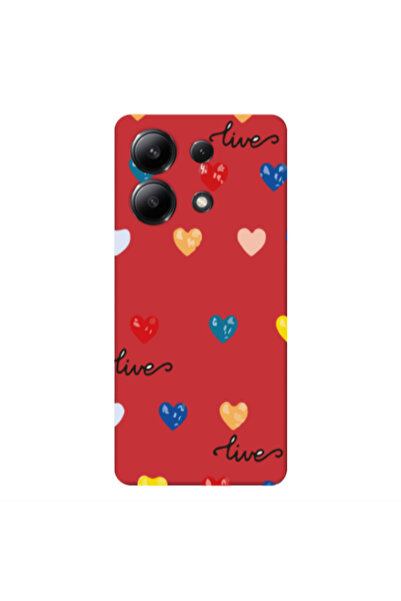Other Xiaomi Redmi Note 13 4G Heart Lives Red Colored Silicone TPU Θήκη