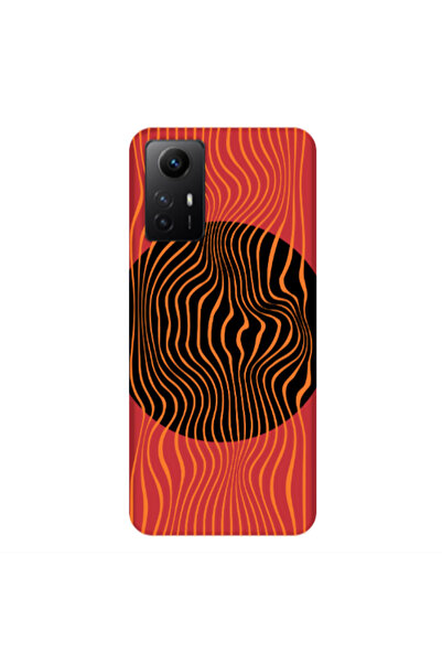 Other Xiaomi Redmi Note 12s Trapezoidal lines Red Colored Silicone TPU Θήκη