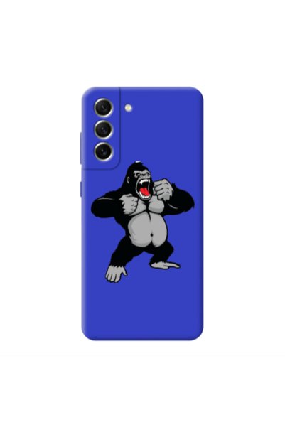 Other Samsung S21 Angry Gorilla2 Blue Colored Silicone TPU Θήκη