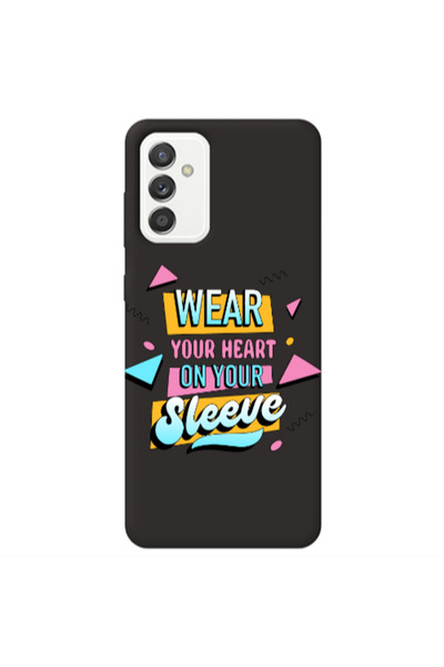 Other Samsung M13 Wear Your Heart Black Colored Silicone TPU Θήκη