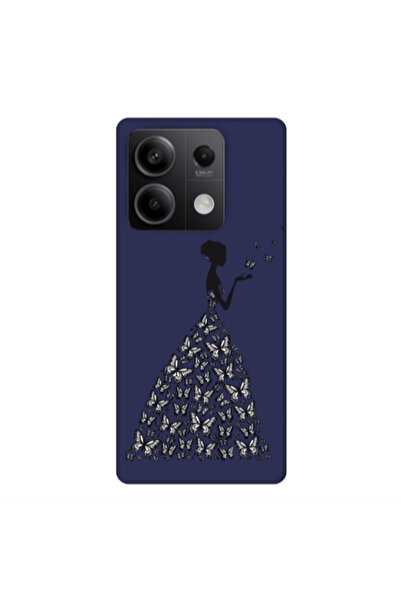 Other Xiaomi Redmi Note 13 5G Butterfly Girl Dark blue Colored Silicone TPU Θήκη