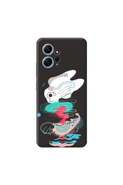Other Xiaomi Redmi Note 12 4G Abstract 50 Black Colored Silicone TPU Θήκη