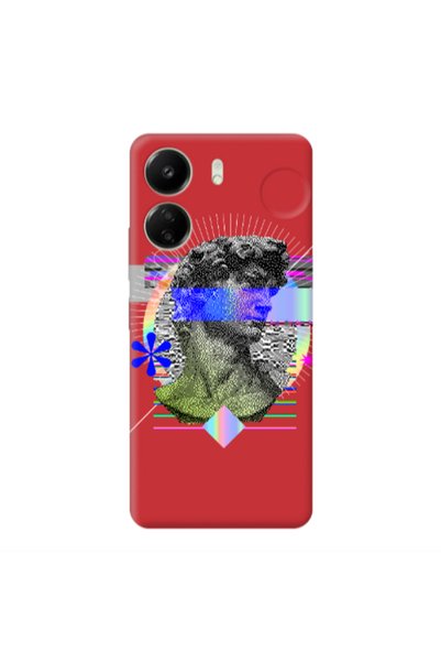 Other Xiaomi Redmi 13C Statue pixels Red Colored Silicone TPU Θήκη