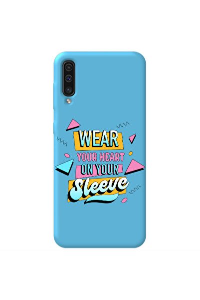 Other Samsung A70 Wear Your Heart Blue Colored Silicone TPU Θήκη
