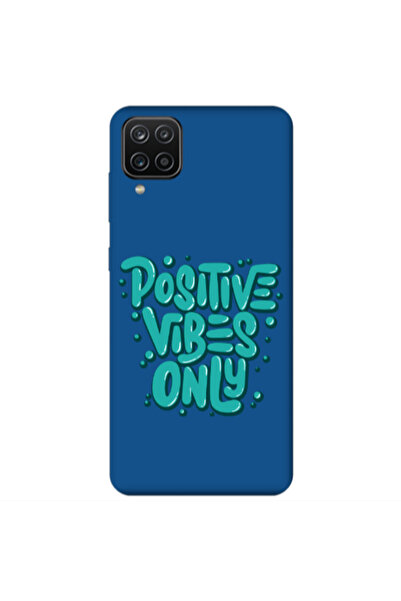 Other Samsung A12 Positive Vibes Only Blue Colored Silicone TPU Θήκη