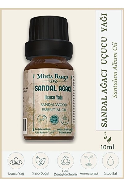 minia bahçe Sandalwood Essential Oil, 100% Pure, 10 ml