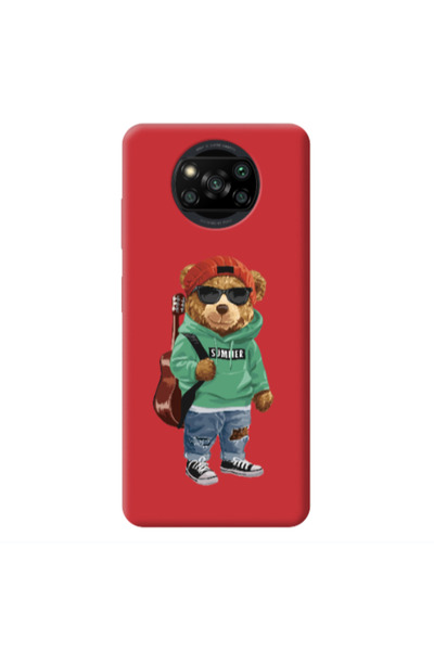 Other Xiaomi Poco X3 /X3 Pro Summer Tedy Red Colored Silicone TPU Θήκη