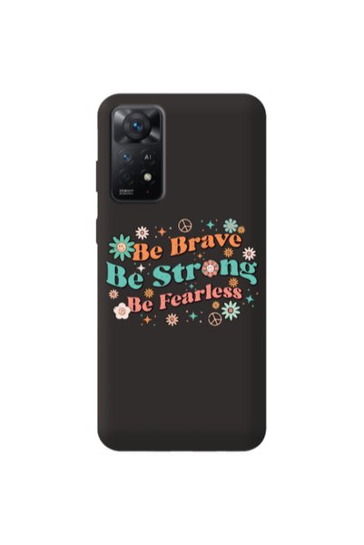 Other Xiaomi Redmi Note 11 4G Be Brave Black Colored Silicone TPU Θήκη