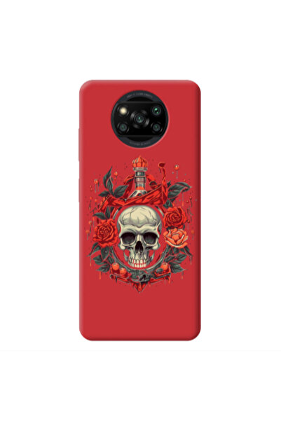 Other Xiaomi Poco X3 /X3 Pro Flower head Red Colored Silicone TPU Θήκη