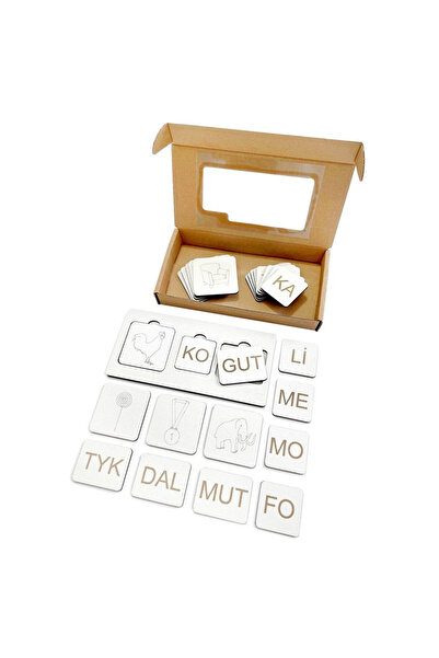 Colorado Puzzle silabic, joc educativ CZ 6, set pentru invatarea cititului, p...