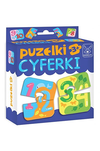 Kangur Puzzle educativ cifre, 12 piese, multicolor, 3+ ani