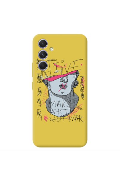 Other Samsung A56 Make art Yellow Colored Silicone TPU Θήκη