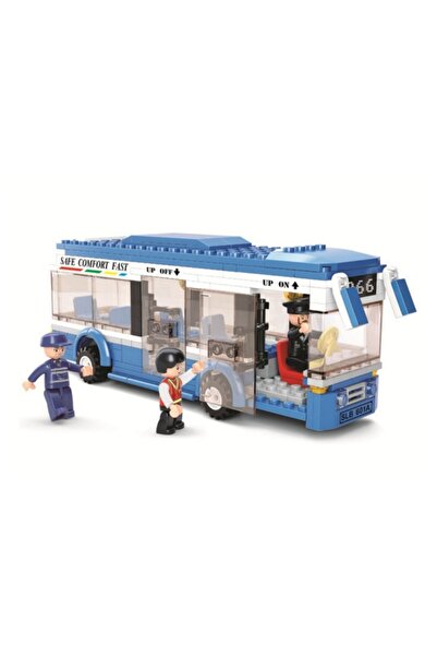 MC Micostore Joc de constructie Autobuz, pvc, Sluban M38-B0330, 238 piese, 28...