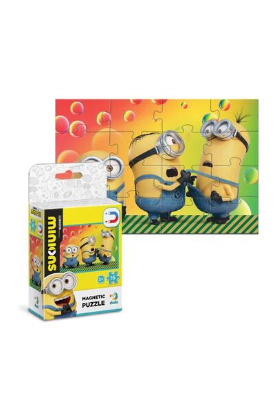 Dodo Puzzle magnetic Minioni, pentru copii 3+ ani, 16 piese, multicolor, 112x...
