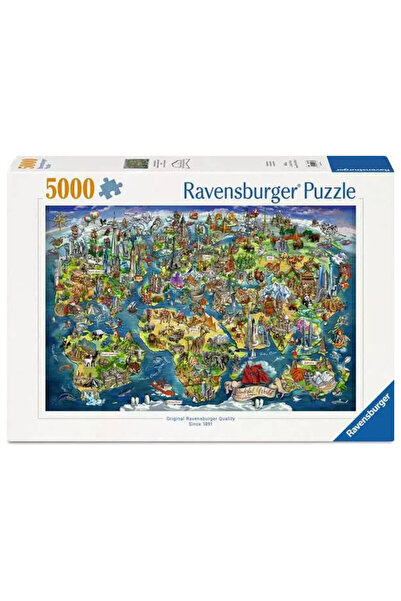 RAVENSBURGER Puzzle 5000 piese - Harta lumii (12001738)