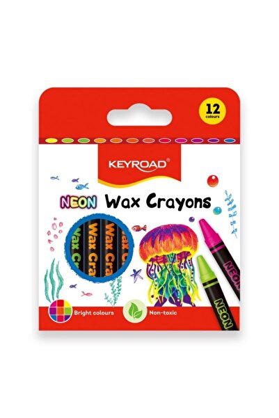 MC Micostore Creioane cerate KR972833, 12 culori neon, blister carton