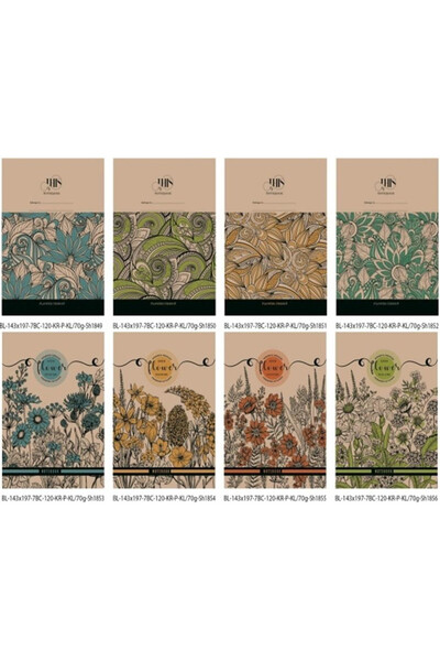 OEM Caiet decorativ Fresh 143×197 mm, 120 pagini, grilă, modele asortate