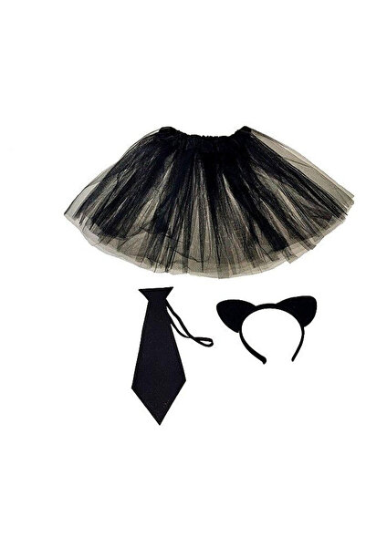 OEM Costum pisicuta negru ADAR – set: cu urechi, cu codițe, cu cozi.