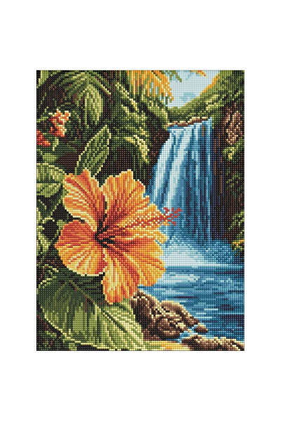 OEM Mozaic diamantat Ideyka Cascada tropicală 30x40 cm