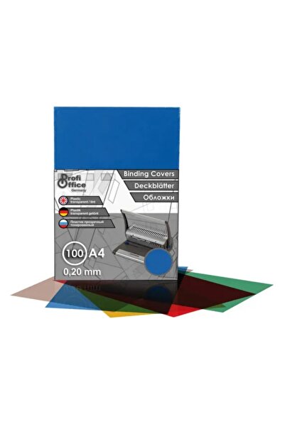 MC Micostore Coperta indosariere A4, PVC albastru, transparent, 0.2mm, top cu...