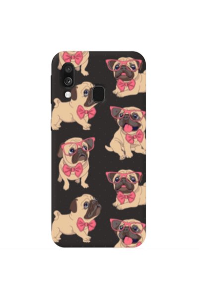 Other Samsung A40 Dog Spectacled Black Colored Silicone TPU Θήκη