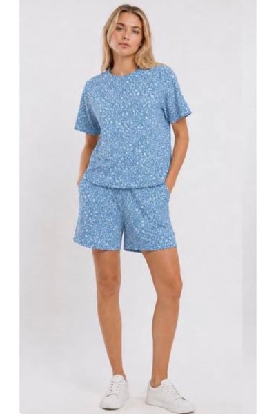 Generic Brand Patterned Shorts Suit Modal Fabric