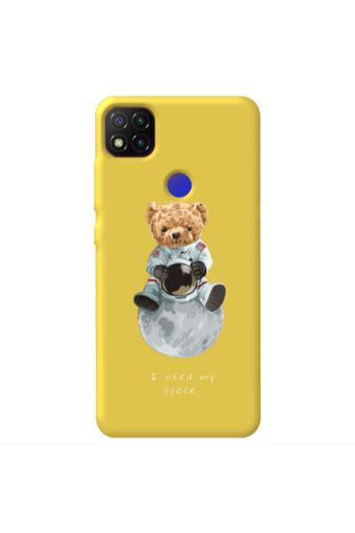 Other Xiaomi Redmi 9c Bear in space Yellow Colored Silicone TPU Θήκη
