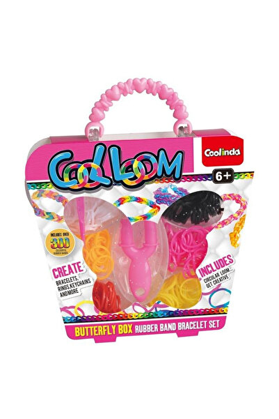 Paulinda Set pentru împletit brățări din elastic Cool Loom Butterfly 6+