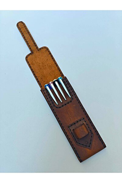 ERGEÇ TASARIM Handmade Genuine Crazy Horse Cowhide Leather Pen Case - Hand Se...