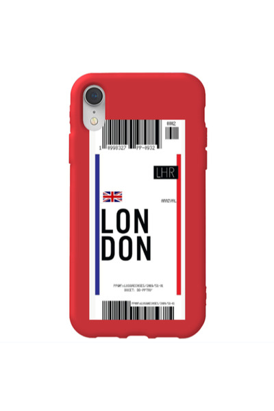 Other Apple iPhone Xr London Arrival Red Colored Silicone TPU Θήκη