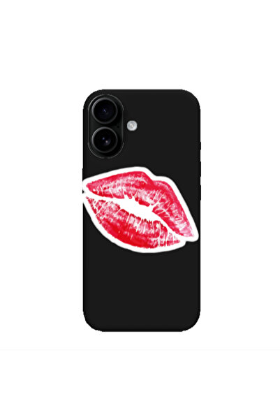 Other Apple Iphone 16 plus Drooling Tongue Black Colored Silicone TPU Θήκη