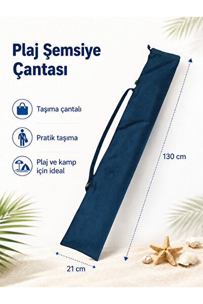 Campesnt Plaj Şemsiyesi Çantası 21 x 130 cm Omuz Askılı Taşıma Kılıfı Kamp ve...