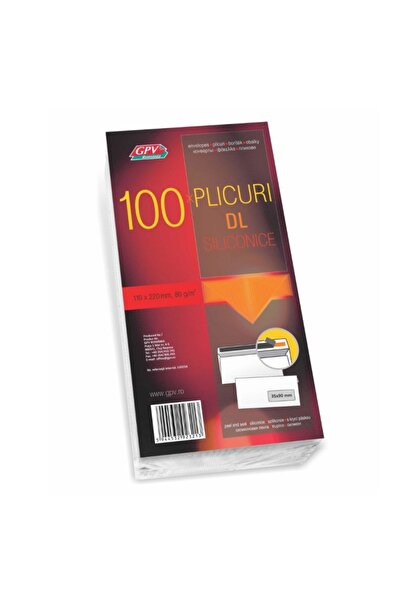 MC Micostore Plic DL GPV 133214, alb, 80g/mp, siliconic, set 100 bucăți