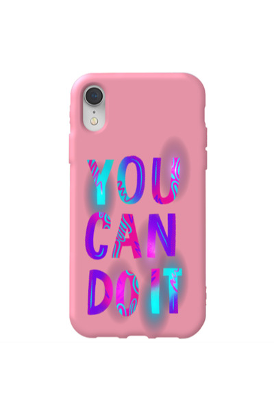 Other Apple iPhone Xr You Can Doit Pink Colored Silicone TPU Θήκη