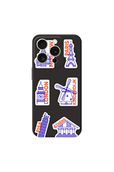 Other Apple iPhone 15 Pro Pisa Athens Black Colored Silicone TPU Θήκη