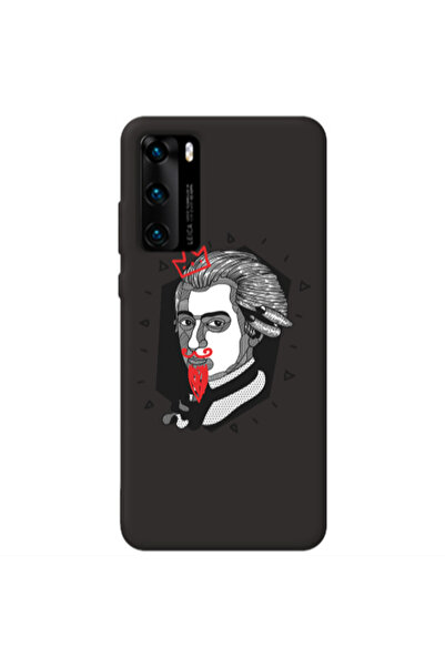 Other Huawei P40 Bearded Black Colored Silicone TPU Θήκη