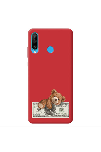 Other Huawei P30 Lite Money Style Red Colored Silicone TPU Θήκη