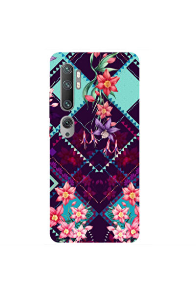 Other Xiaomi Mi Note 10 Pro Checkered flowers Transparent Silicone TPU Θήκη