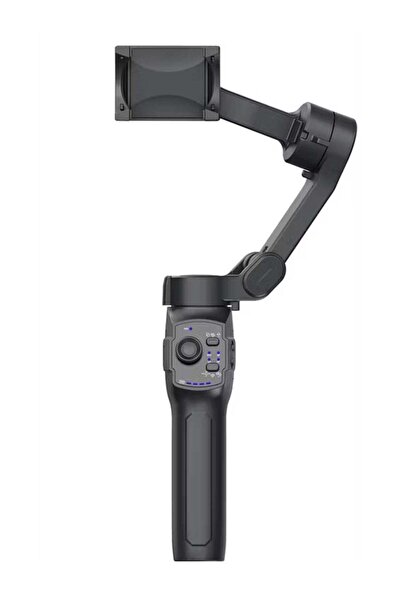 porodo 3-Axis Gimbal with Stabilizer Magnetic Fill Light, Smart Live Tracking, Long Battery Life, One-Key Angle Switch, 780 Minutes Working Time - Black