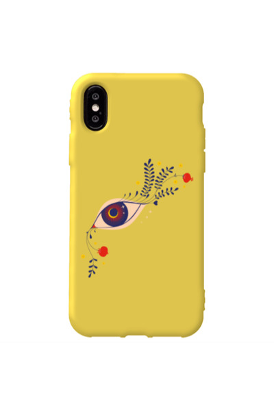 Other Apple iPhone Xs Max Flower eye Yellow Colored Silicone TPU Θήκη