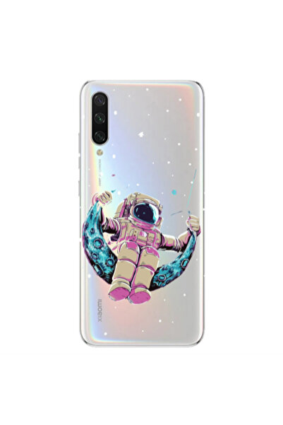 Other Xiaomi Mi 9 Lite Astronaut swinging on the moon Transparent Silicone TP...
