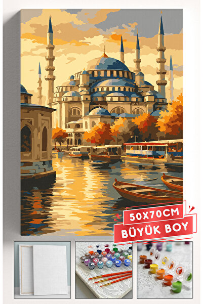 Akihabara Sayılarla Boyama Hobi Seti Çerçeveli Numaralı Tuval Fırça Boya Dahi...
