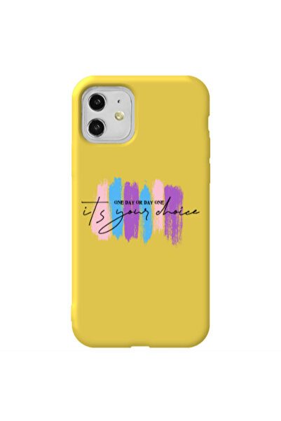 Other Apple iPhone 11 One Day Or Day One Yellow Colored Silicone TPU Θήκη