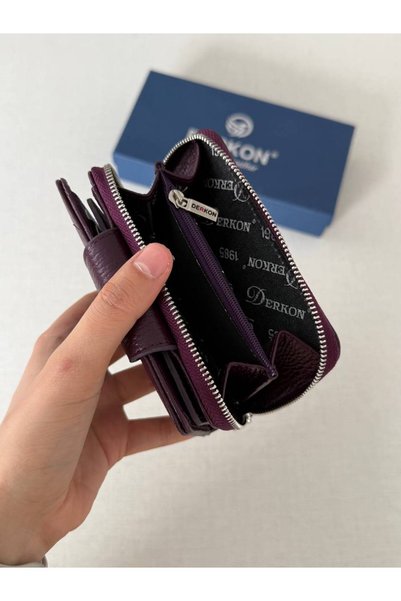DERKON Venüs Model Hakiki Deri Kullanışlı Kadın Cüzdanı